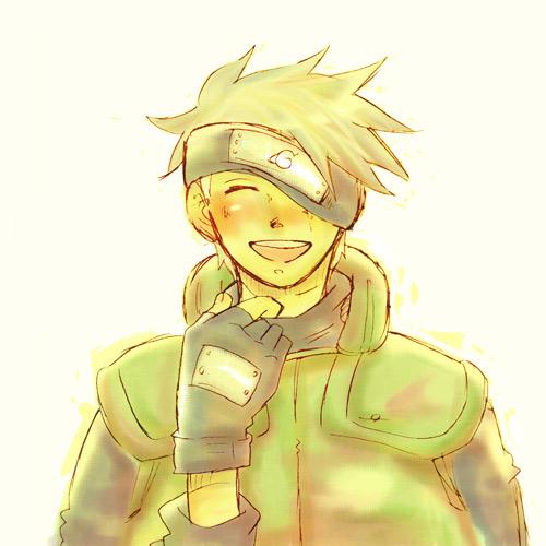 Kakashi Hatake smiling 